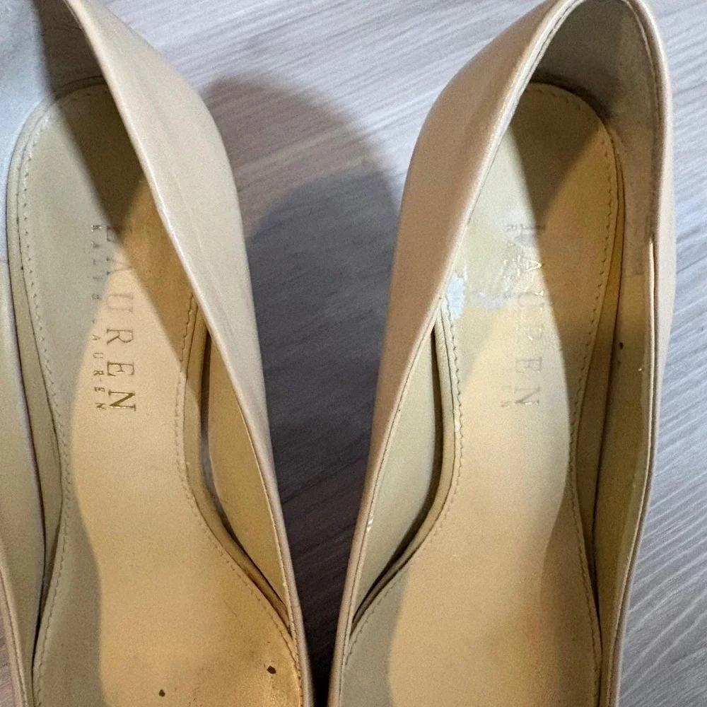 Lauren Ralph Lauren Nude Pointed-Toe Stiletto Heels